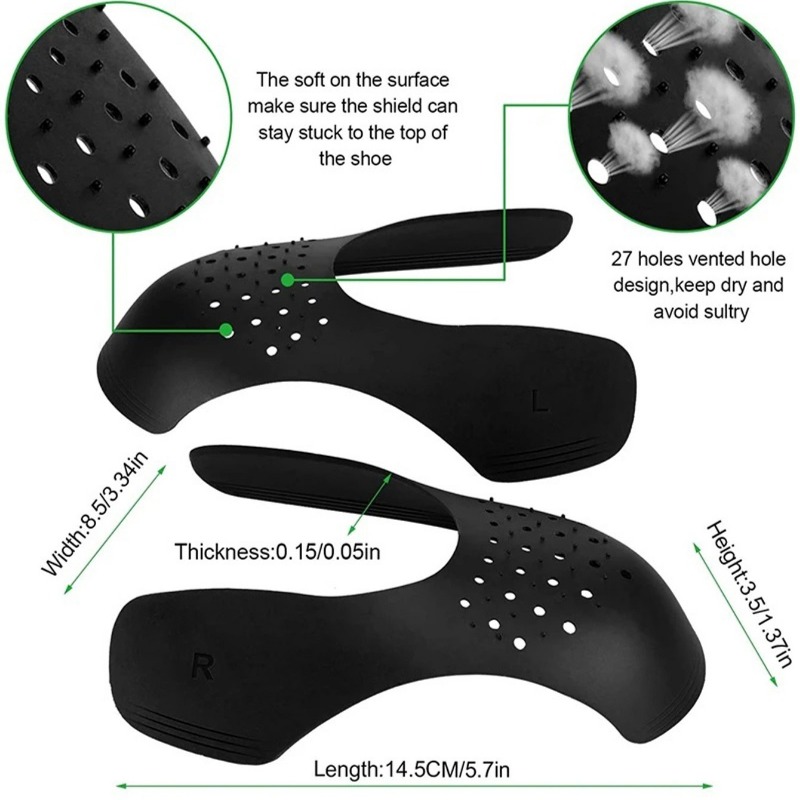 5 Pairs Lightweight Anti-Creas - Crease Protector Toe 评论和价格