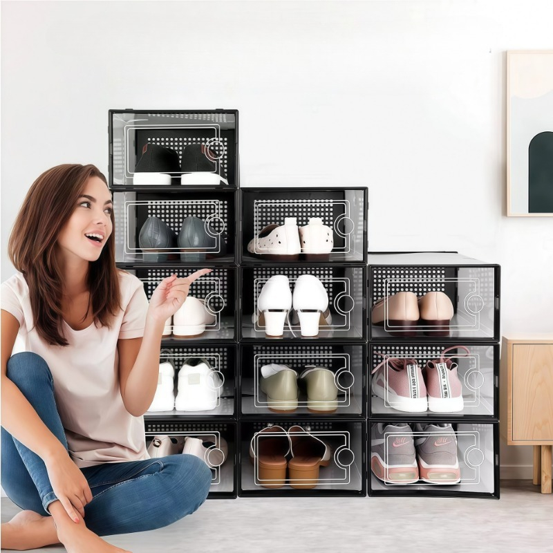 Stackable Shoe Storage Boxes,  - Shoe Box Display 评论和价格