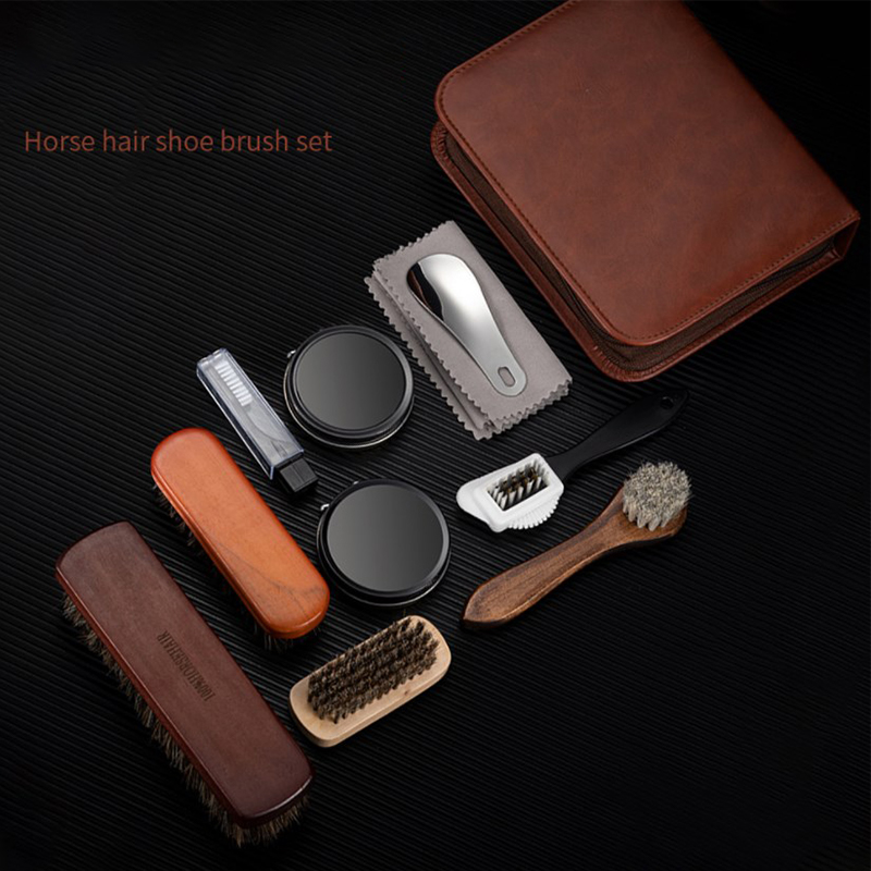 HorseHair Shoe Brush Set Leath - Sneaker Leather Care 评论和价格