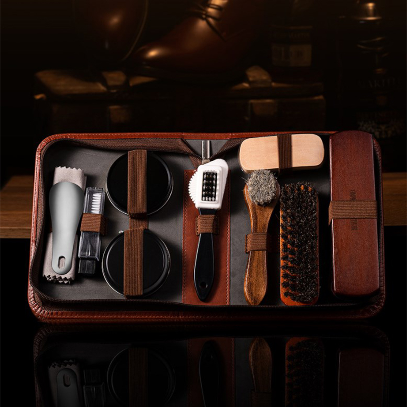 HorseHair Shoe Brush Set Leath - Sneaker Leather Care 评论和价格