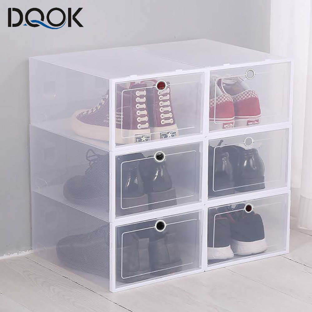 6 Pack Transparent Shoe Box Sh - Shoe Box Display 评论和价格