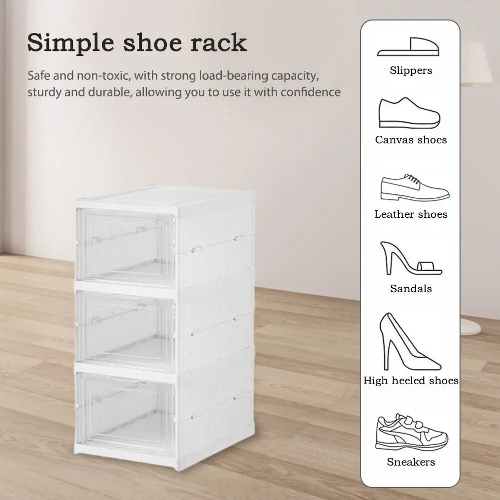 3/6 Layers Foldable Shoes Stor - Shoe Box Display 评论和价格