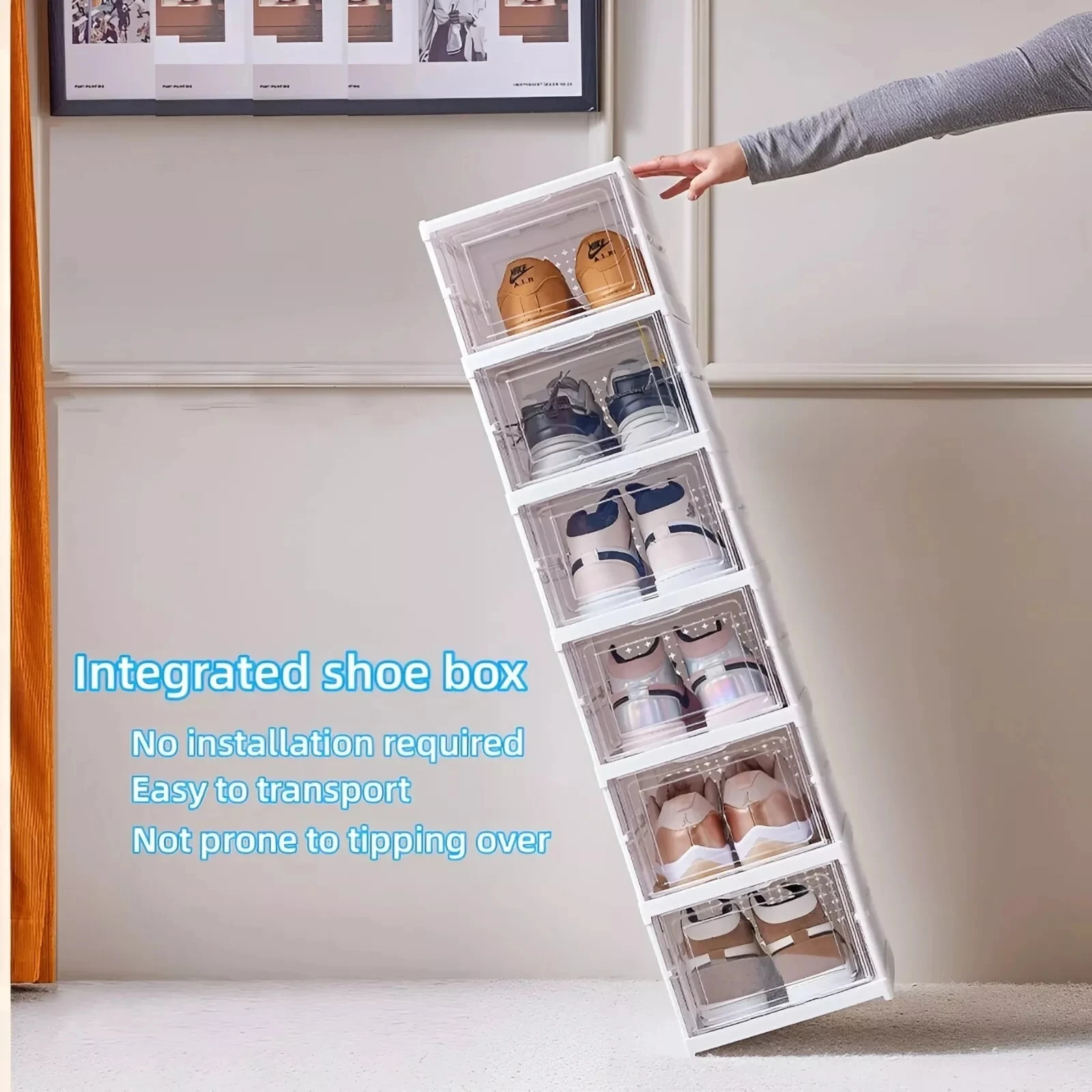 3/6 Layers Foldable Shoes Stor - Shoe Box Display 评论和价格
