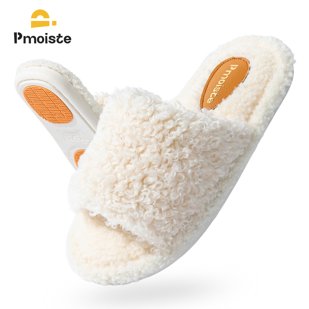 Pmoiste Fuzzy House Slippers W - Insole Memory Foam 评论和价格
