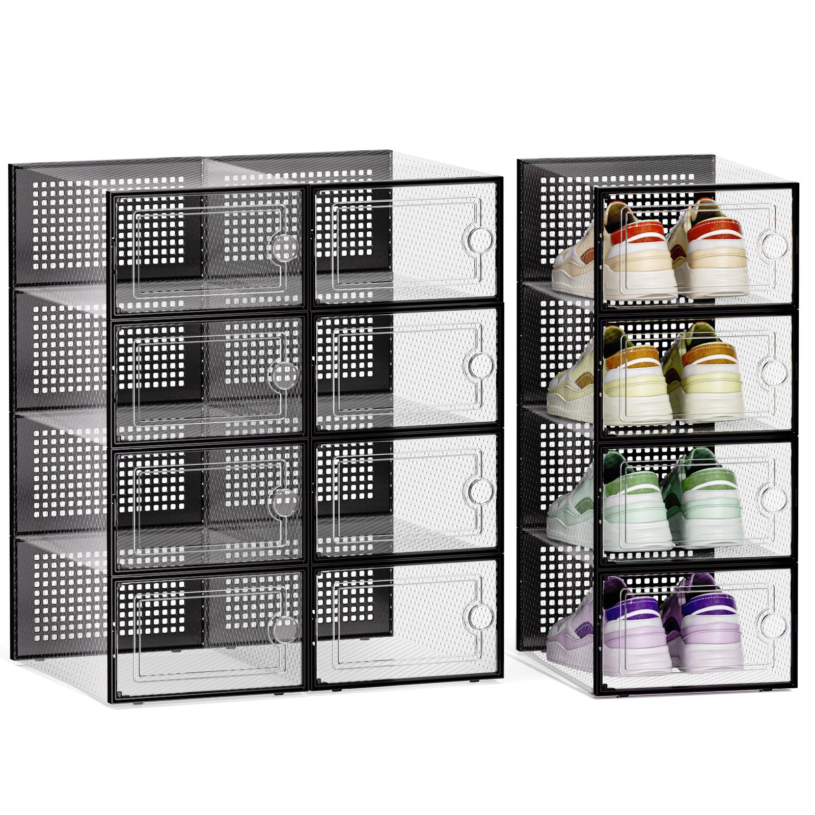 12/24 Pcs Thick Clear Shoe Box - Shoe Box Display 评论和价格