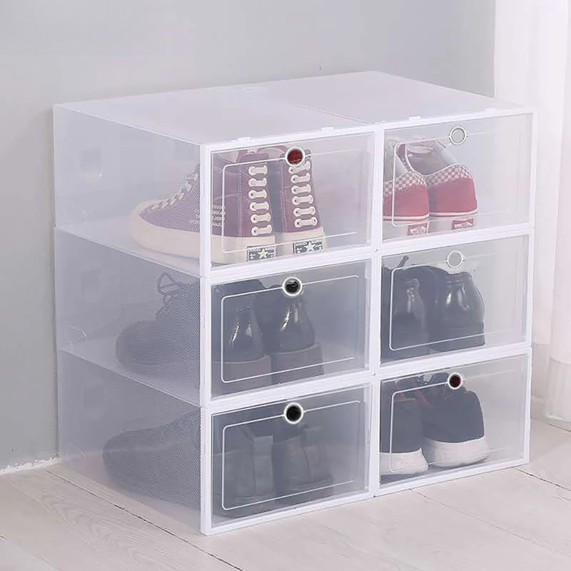 6 Pcs Transparent Shoe Storage - Shoe Box Display 评论和价格