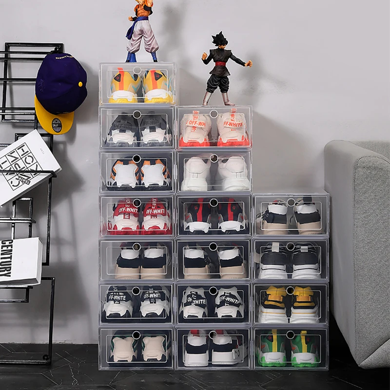 6 Pcs Transparent Shoe Storage - Shoe Box Display 评论和价格