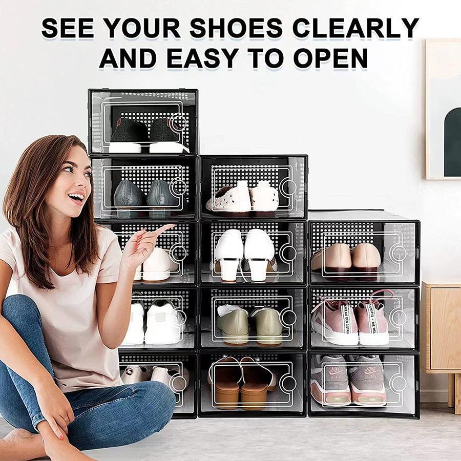 12/24/36 Pcs Extra Large Clear - Shoe Box Display 评论和价格